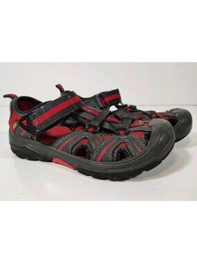 Merrell Hydro H2O Sandals Youth 1 M Red Gray MC55688 Hiking Beach Trail Water